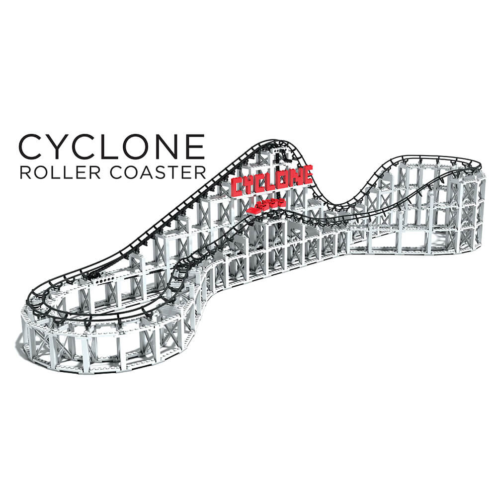 CDX Blocks The Cyclone Roller Coaster 900 Piece Building Kit