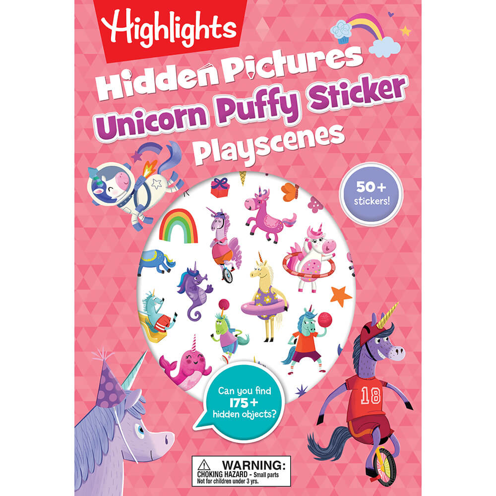 Highlights Hidden Pictures Unicorn Puffy Sticker Playscenes (Paperback