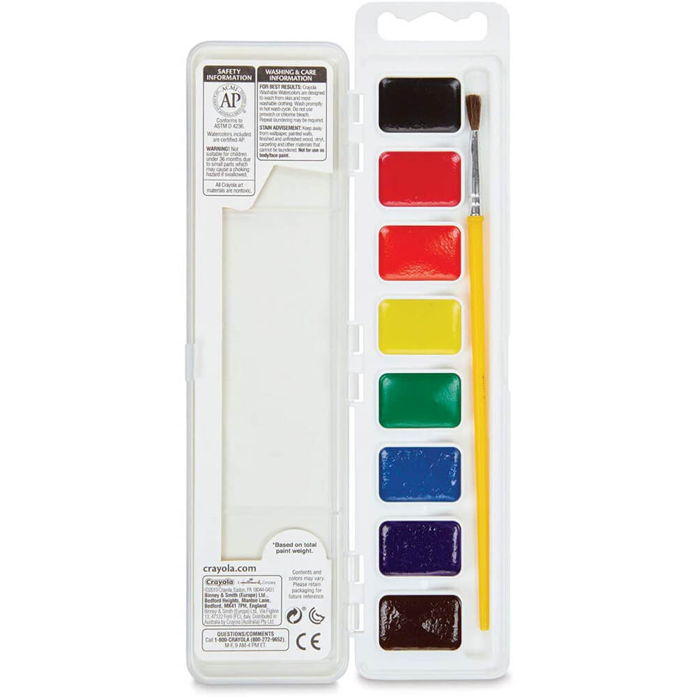 Crayola Washable Paint Brush Pens Paint Is In The Brush -5 Bright Colors New