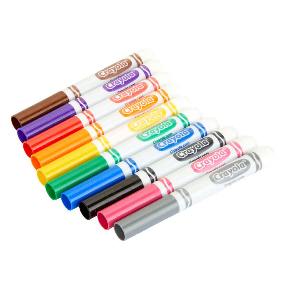 Crayola 10ct Ultra-Clean Washable Markers Fine Line Classic Colors