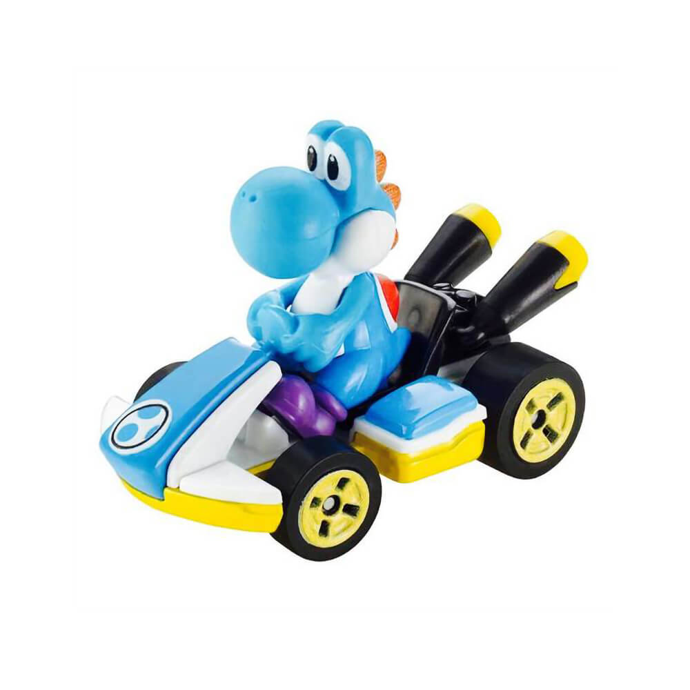 Mario Kart Hot Wheels 1:64 Diecast Car Blue Yoshi