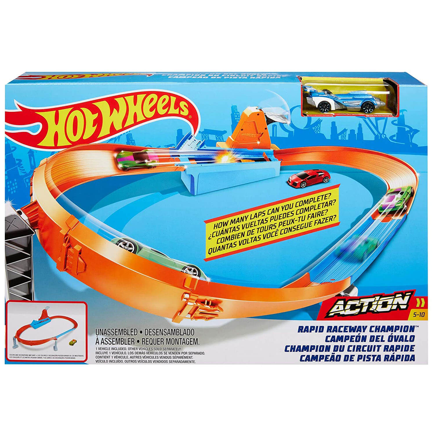 Pista Hot Wheels Action Desafio de Voltas - Mattel - A sua Loja de