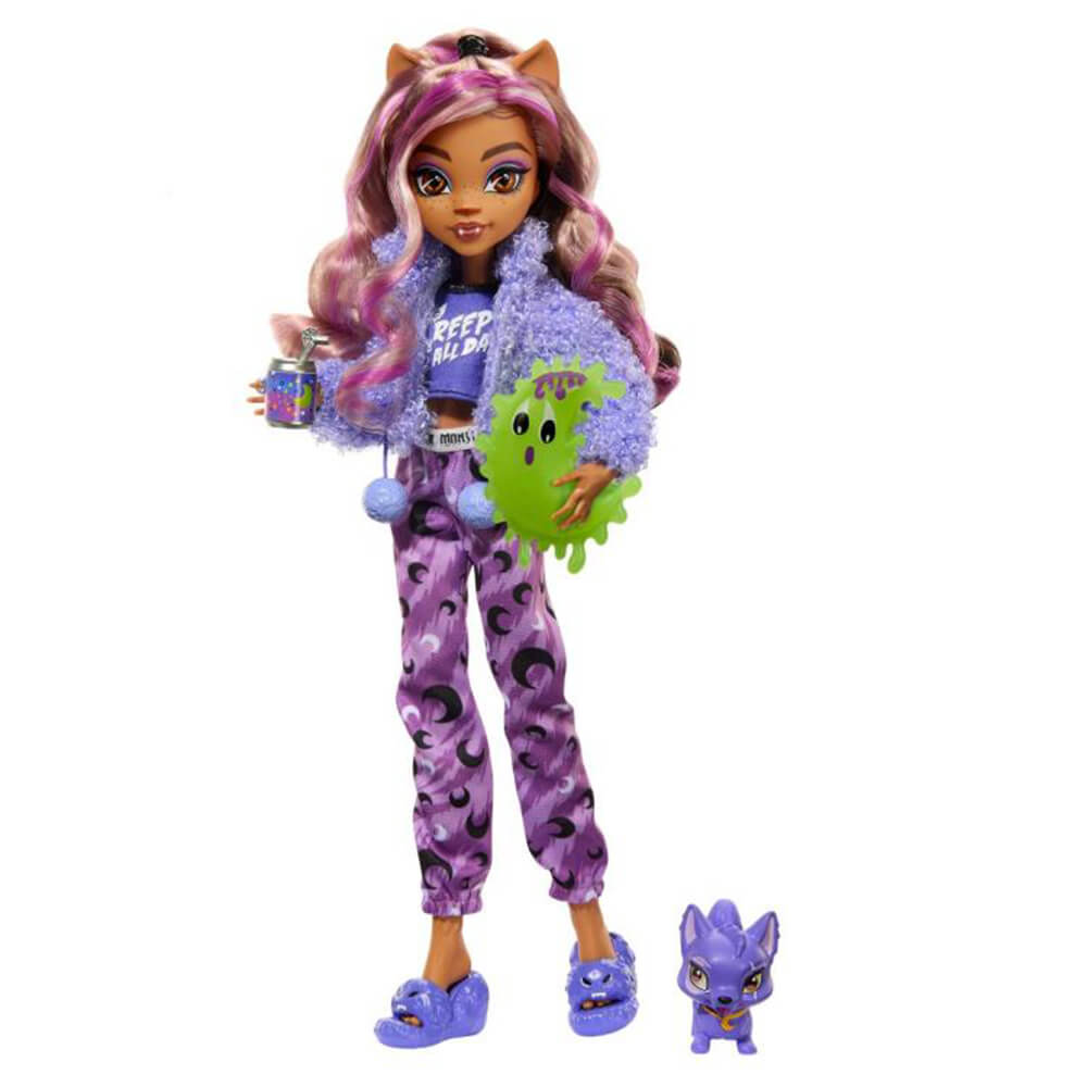 Monster High Twyla Fashion Doll and Accessories, Creepover Party Set with  Pet