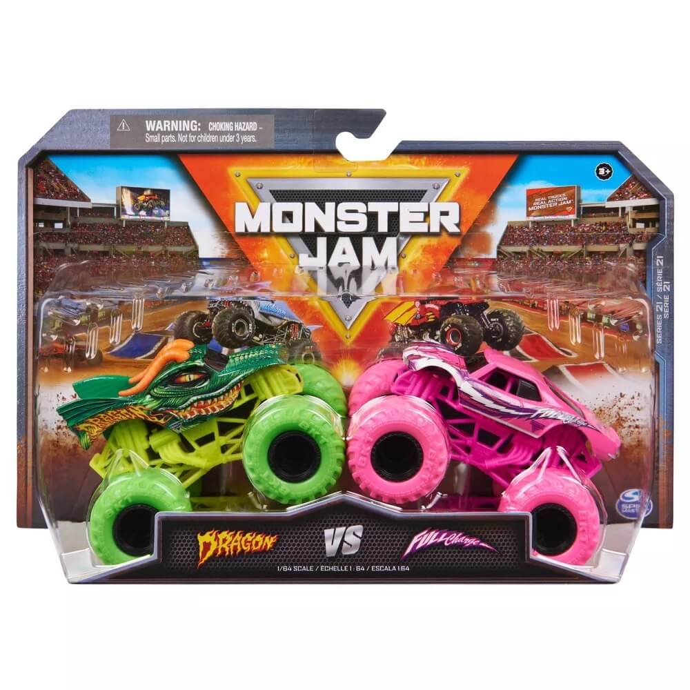  Hot Wheels Monster Jam 1:24 Scale Dragon Vehicle : Toys & Games