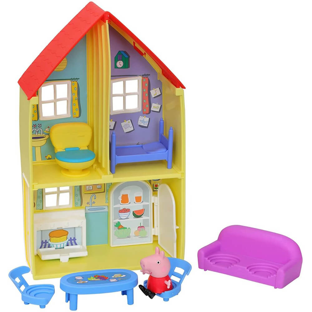 Lovely House Set + Peppa Pig Figures Gift Kid Toy Play Doll Characters  Plastic