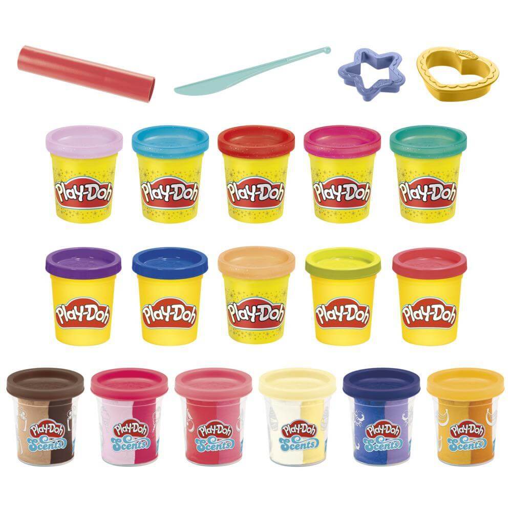 PLAY-DOUGH (Play-Doh Inspired) Clip Art Set - Containers in 15 Colors