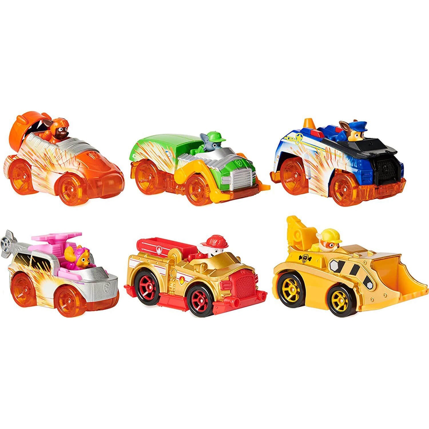 Paw Patrol, True Metal Off-Road Gift Pack of 6 Collectible Die-Cast  Vehicles, 1:55 Scale