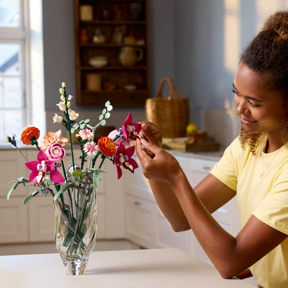 LEGO® Botanicals Pretty Pink Flower Bouquet Building Kit 10342