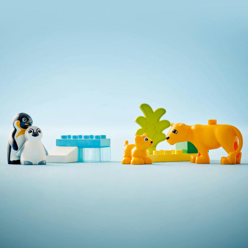 LEGO® DUPLO Wild Animal Families: Penguins & Lions Building Kit 10442