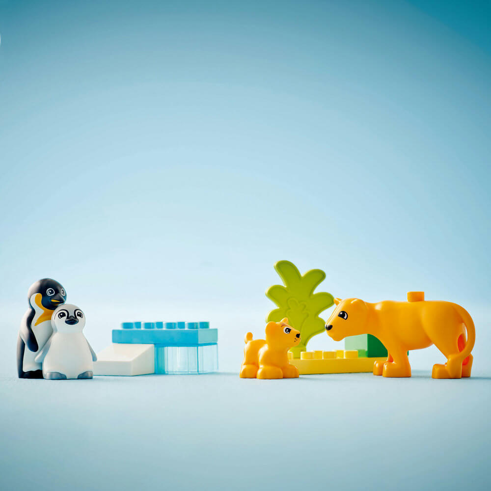 LEGO® DUPLO Wild Animal Families: Penguins & Lions Building Kit 10442