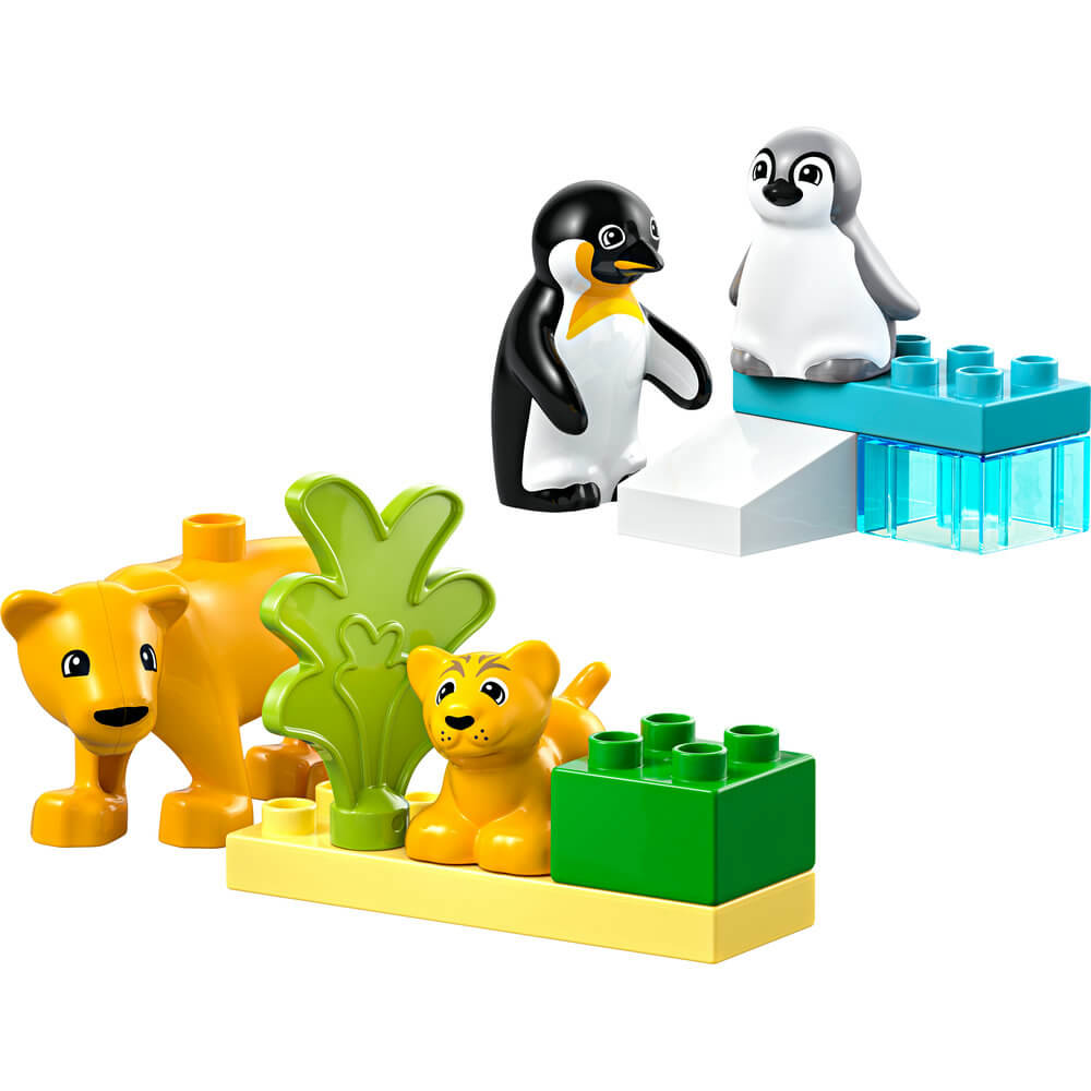 LEGO® DUPLO Wild Animal Families: Penguins & Lions Building Kit 10442