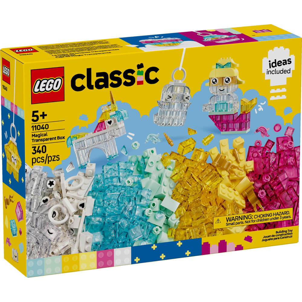 LEGO® Classic Magical Transparent Box 340 Piece Building Kit (11040)