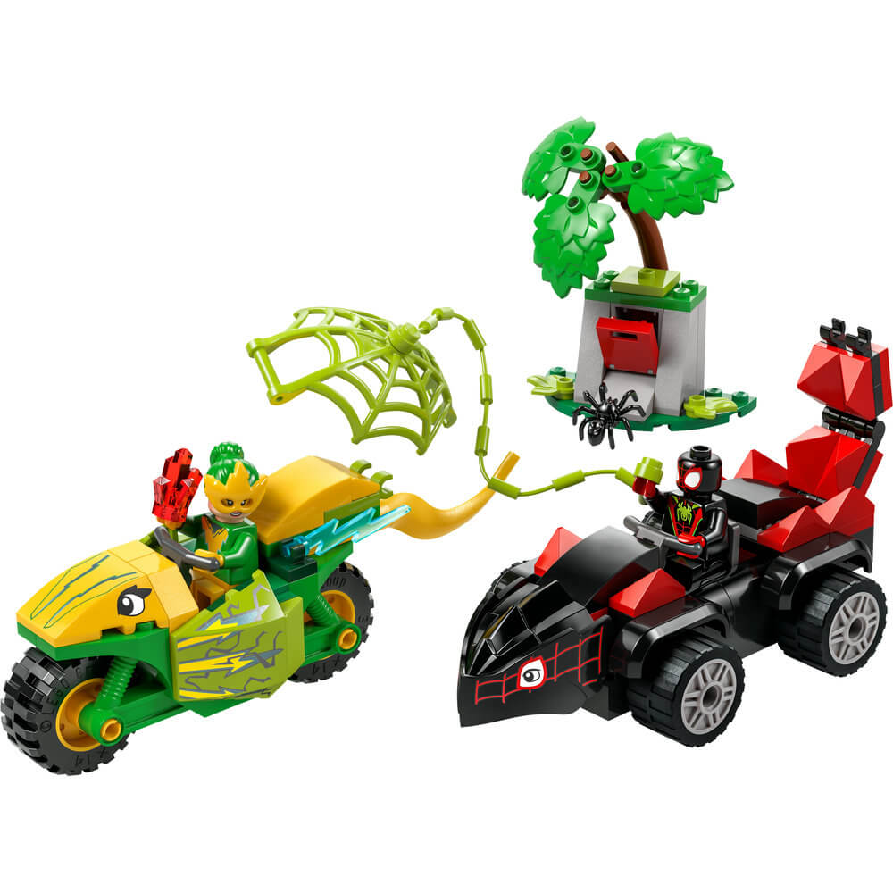 LEGO® Spidey and His Amazing Friends Spin and Electro Dinosaur Vehicle Chase Building Kit 11198