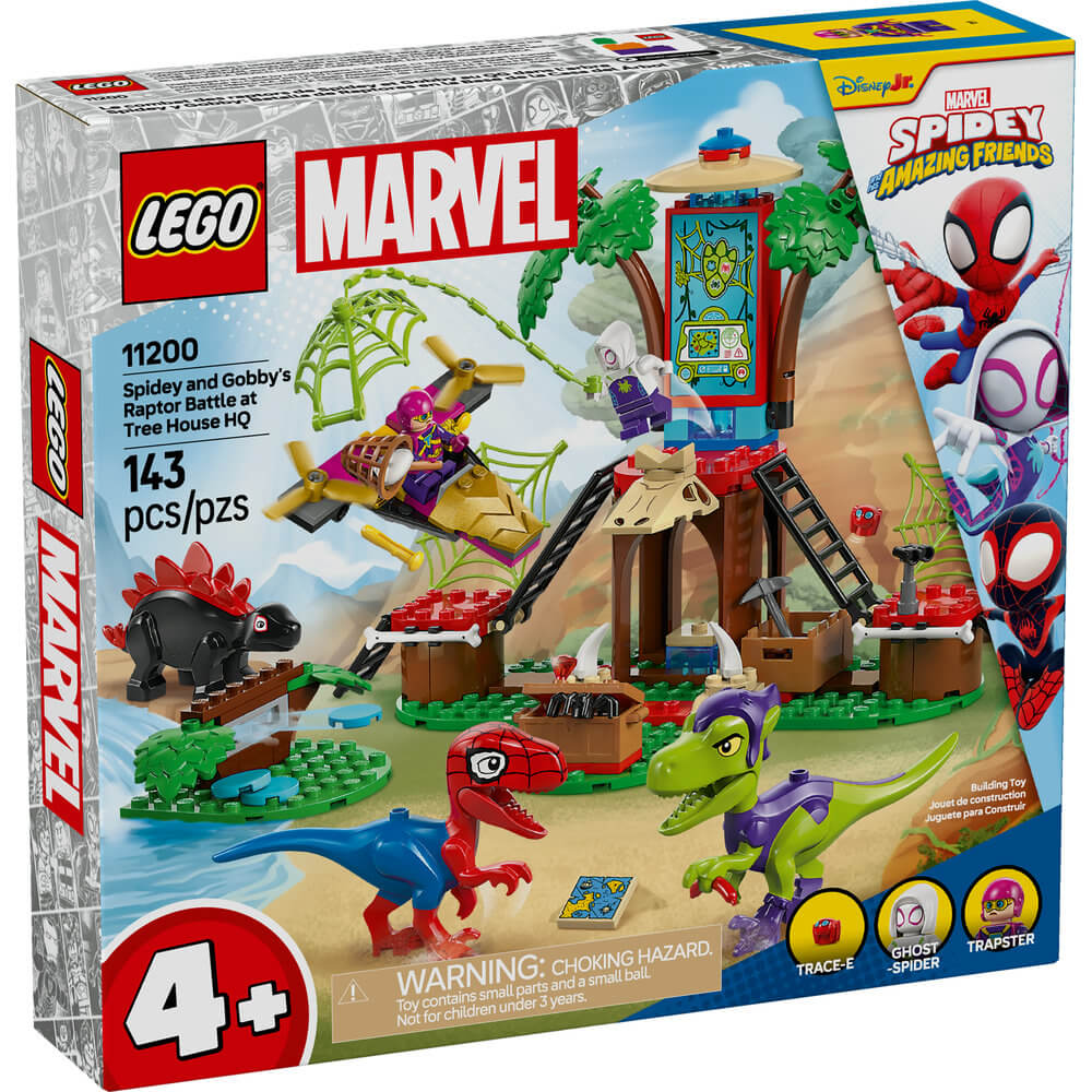 LEGO® Spidey and His Amazing Friends Spidey and Gobby's Raptor Battle at Tree House HQ Building Kit 11200