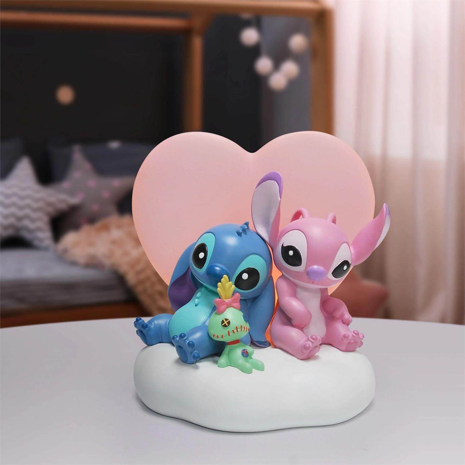 Disney Showcase Stitch and Angel Light-Up Figurine