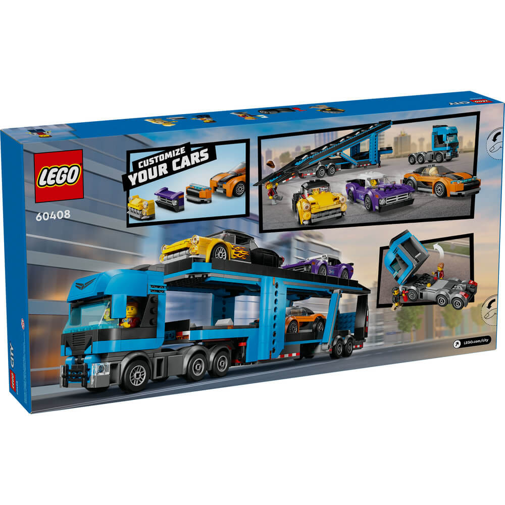 LEGO® City Car Transporter Truck with Sports Cars 998 Piece Building Set (60408)