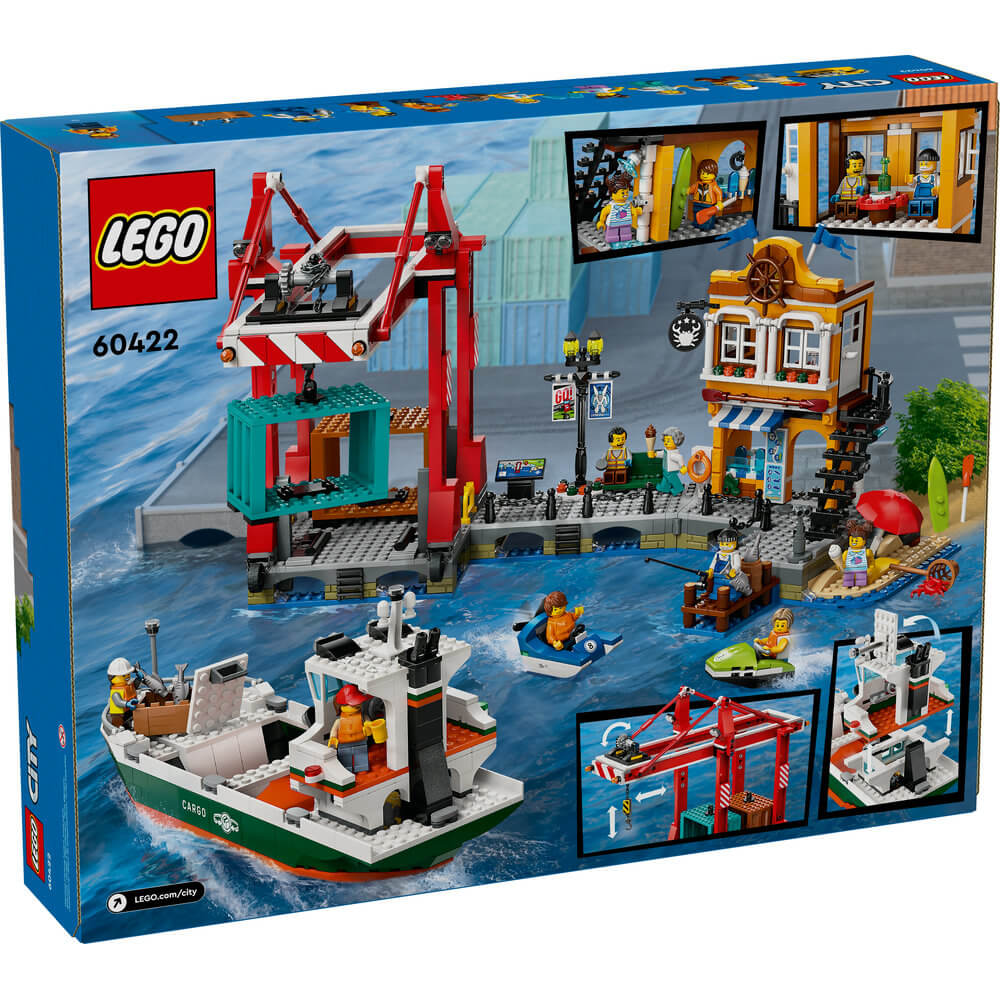 LEGO® City Seaside Harbor with Cargo Ship 1226 Piece Building Set (60422)