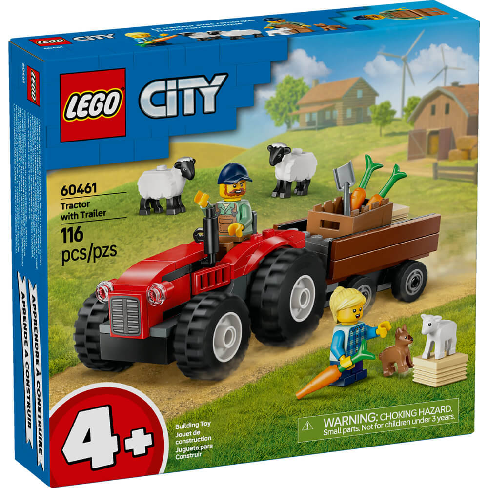 LEGO® City Red Farm Tractor with Trailer & Sheep Building Kit 60461