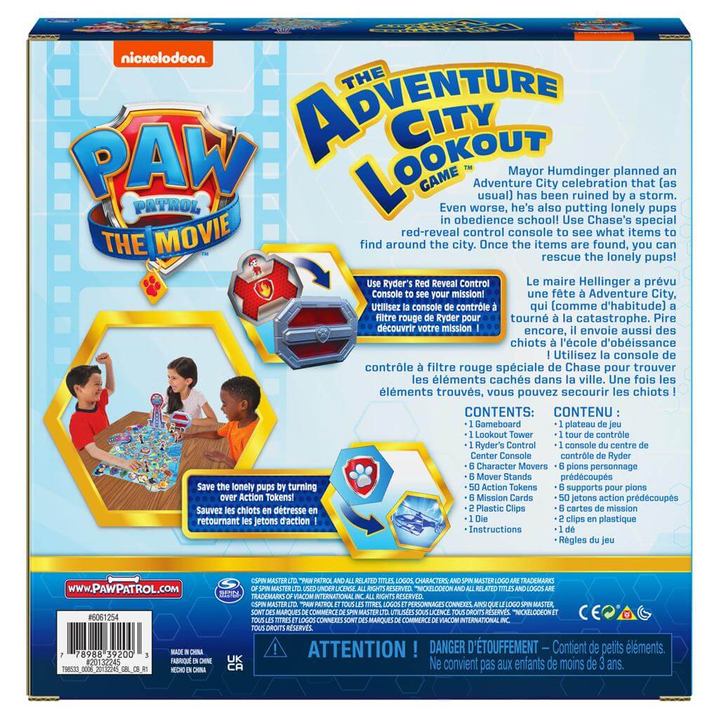 PAW Patrol The Movie The Adventure City Lookout Game