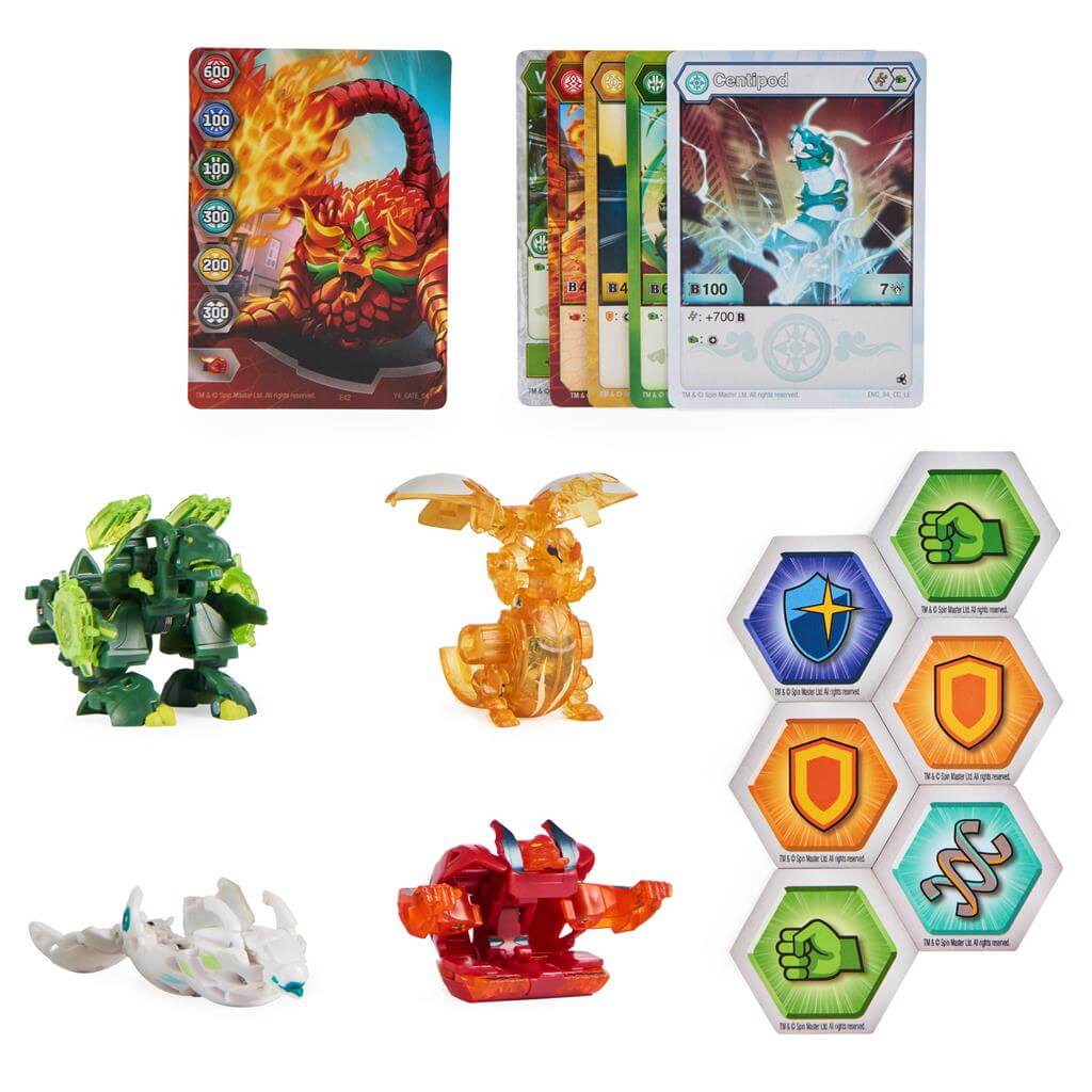 Bakugan Legends Centipod, Surturan, Dragonoid & Trox Ultra 4-Figure Collection Pack