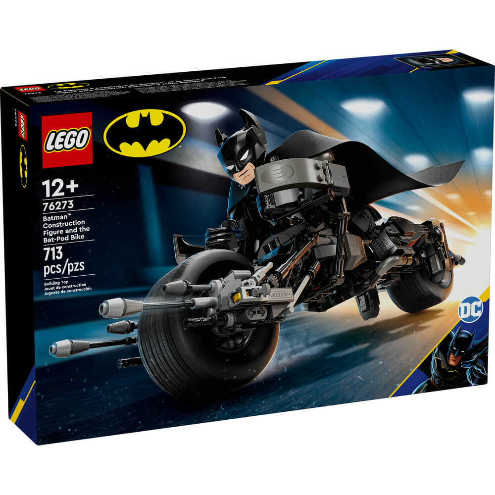 LEGO® Super Heroes DC Comics Batman Construction Figure and the Bat-Pod Bike 713 Piece Building Set (76273)