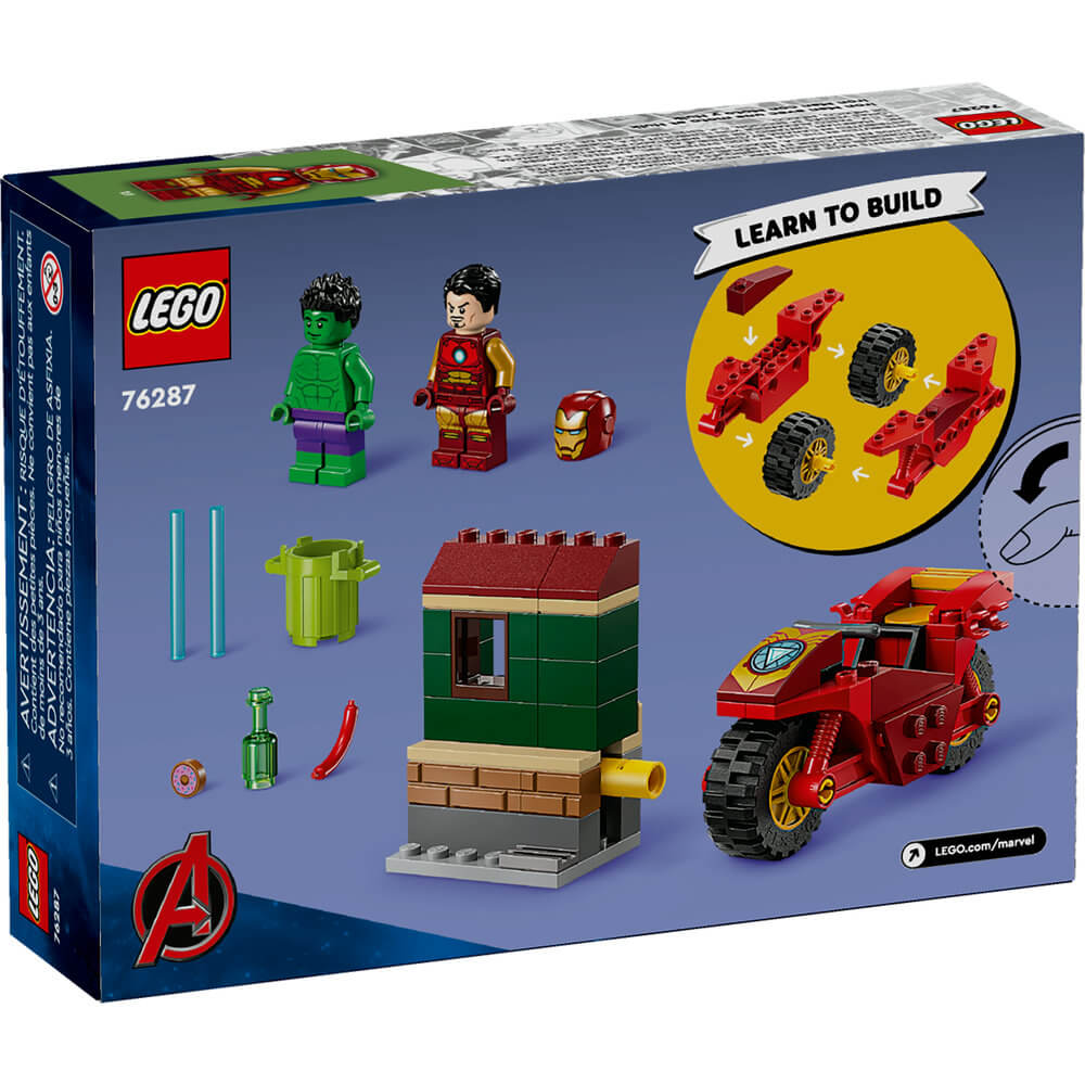 LEGO® Super Heroes Marvel Iron Man with Bike and The Hulk 68 Piece Building Set (76287)