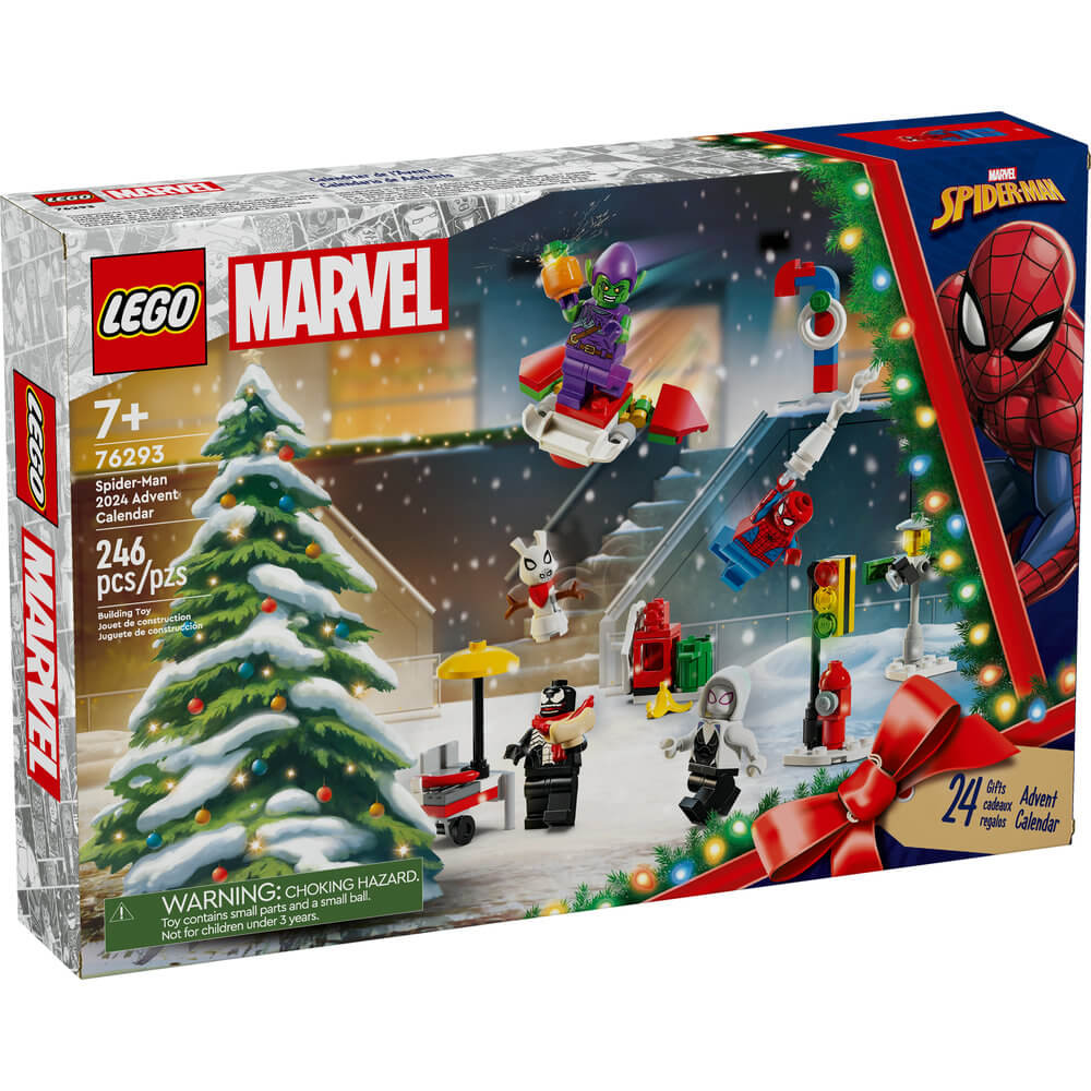 LEGO® Super Heroes Marvel Spider-Man 2024 Advent Calendar 246 Piece Building Kit (76293)