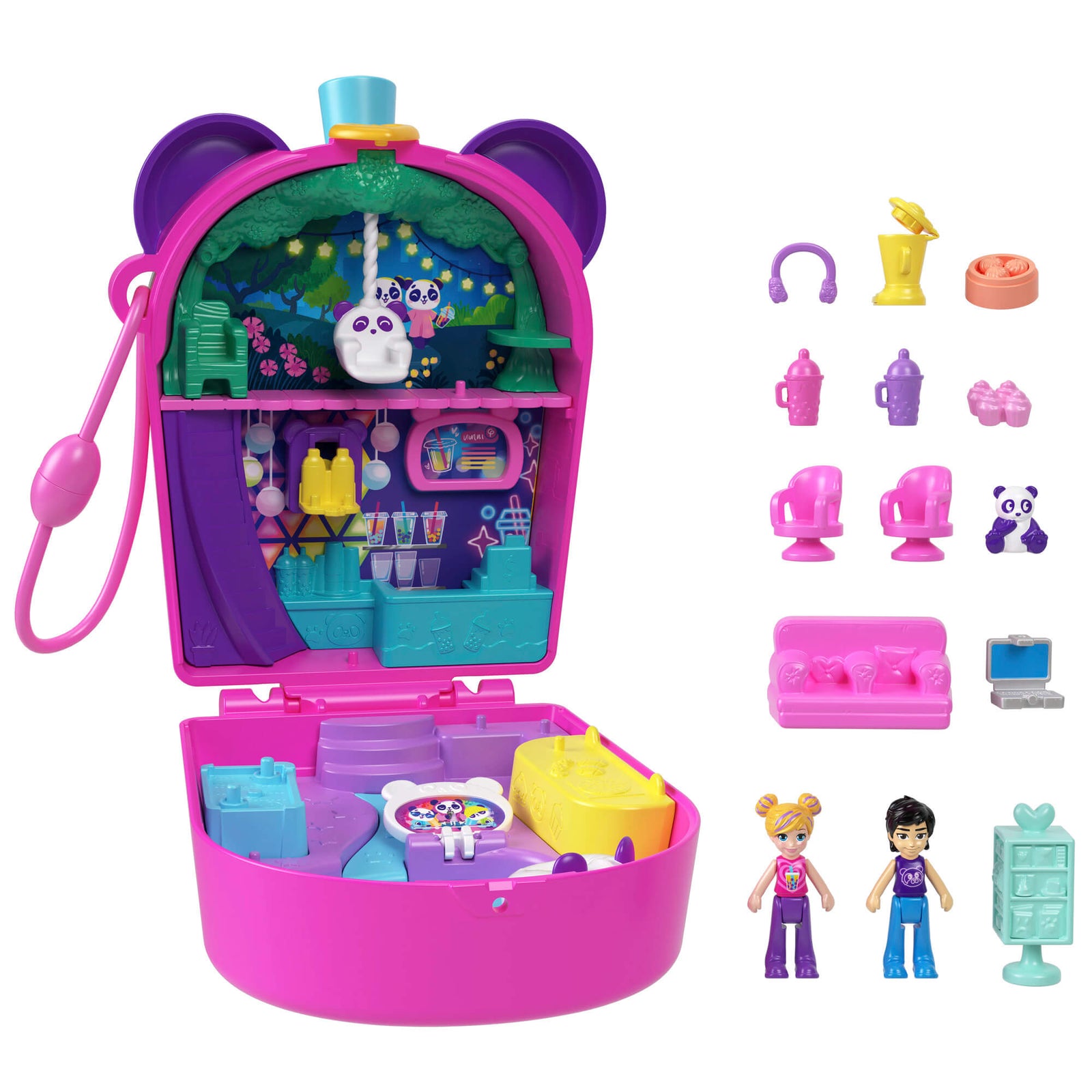 Polly Pocket Bubble Tea Panda Compact Playset