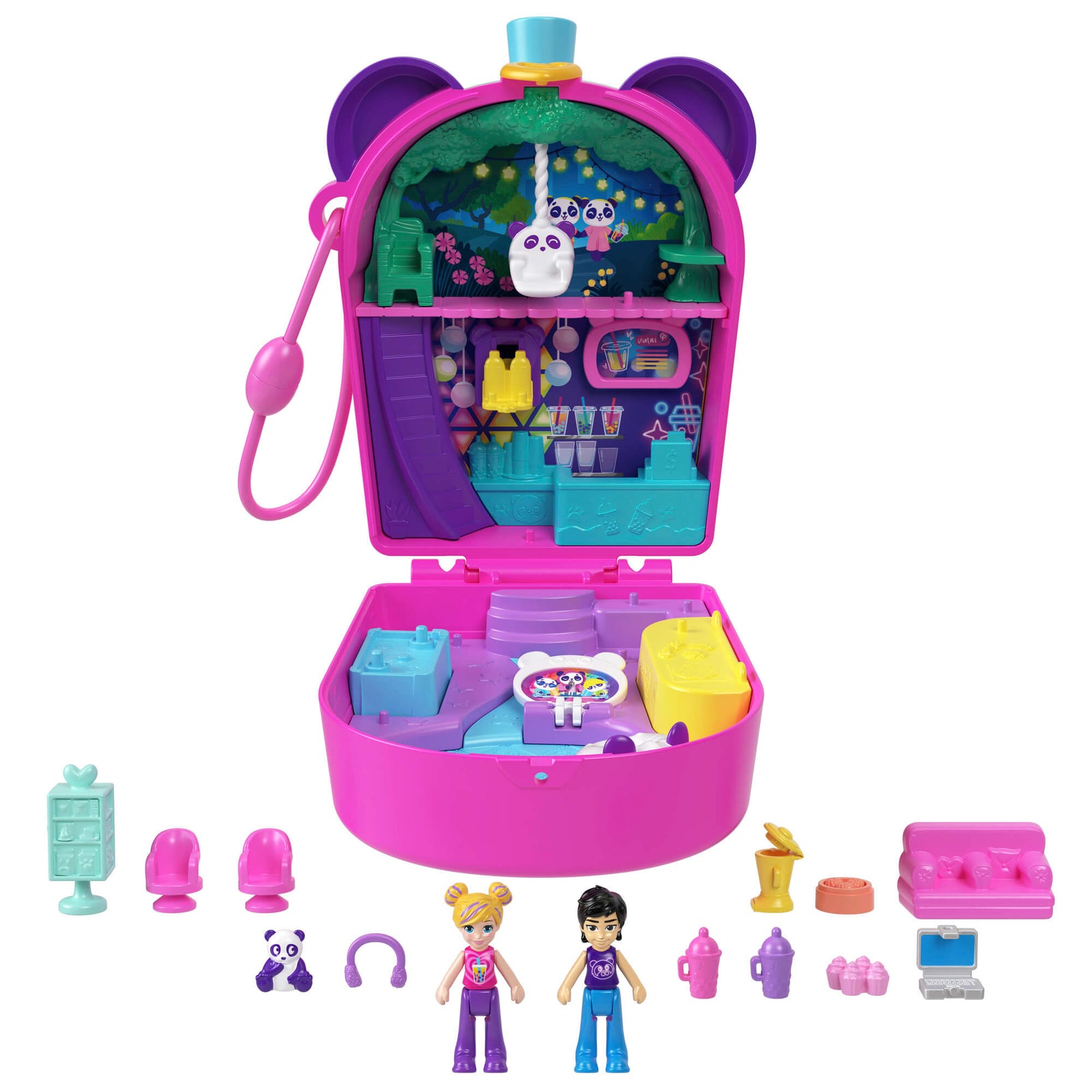 Polly Pocket Bubble Tea Panda Compact Playset