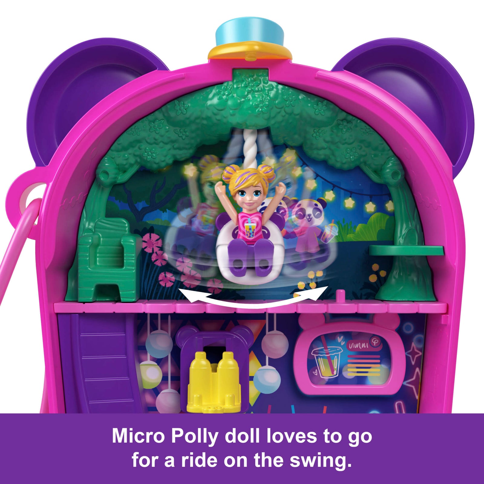 Polly Pocket Bubble Tea Panda Compact Playset