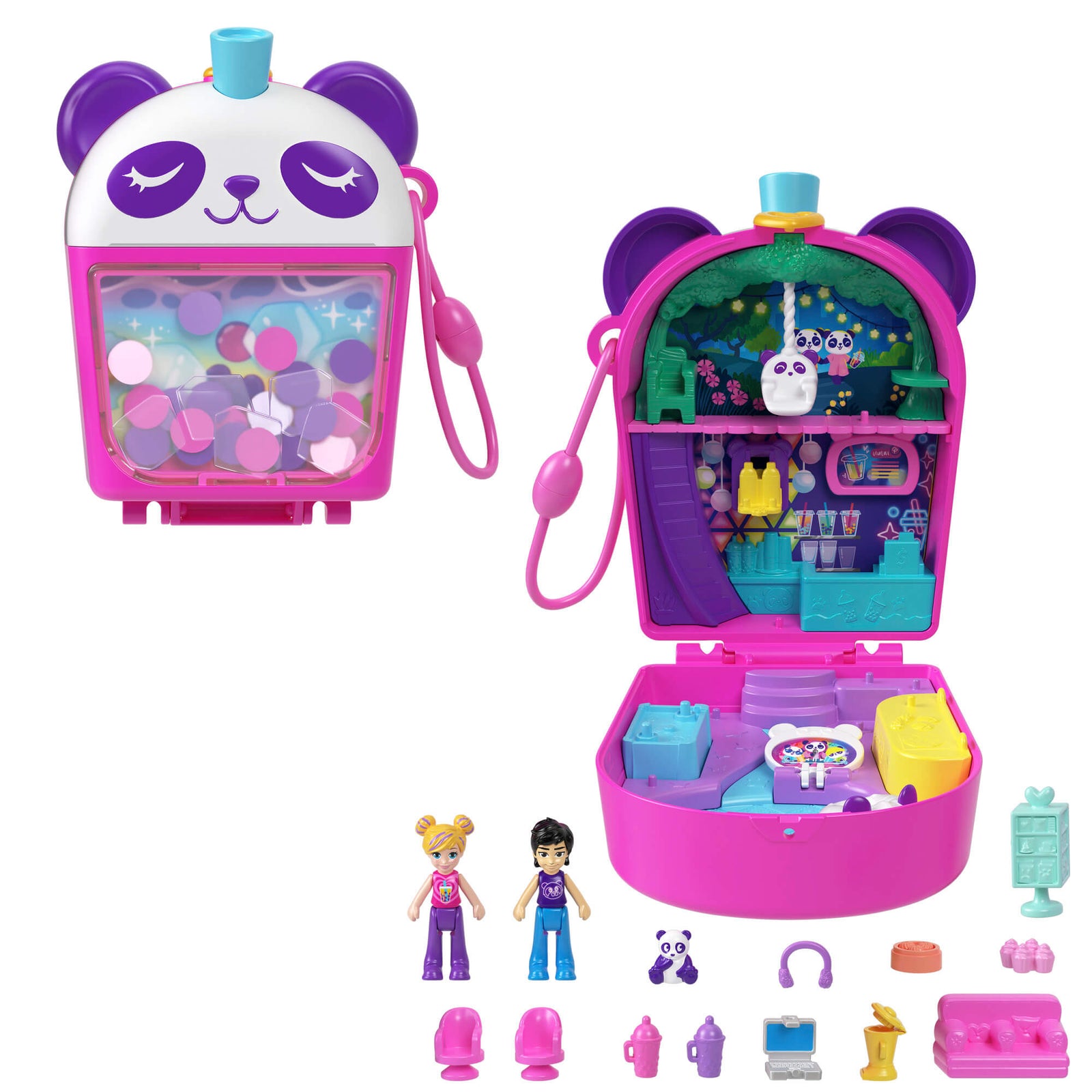 Polly Pocket Bubble Tea Panda Compact Playset