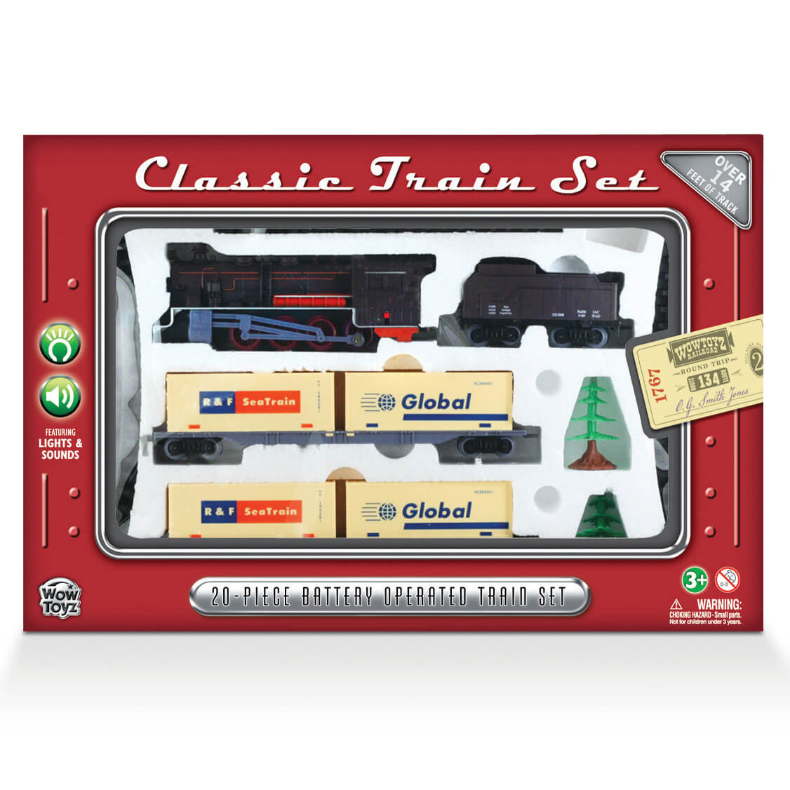 WowToyz 20-Piece Classic Train Set