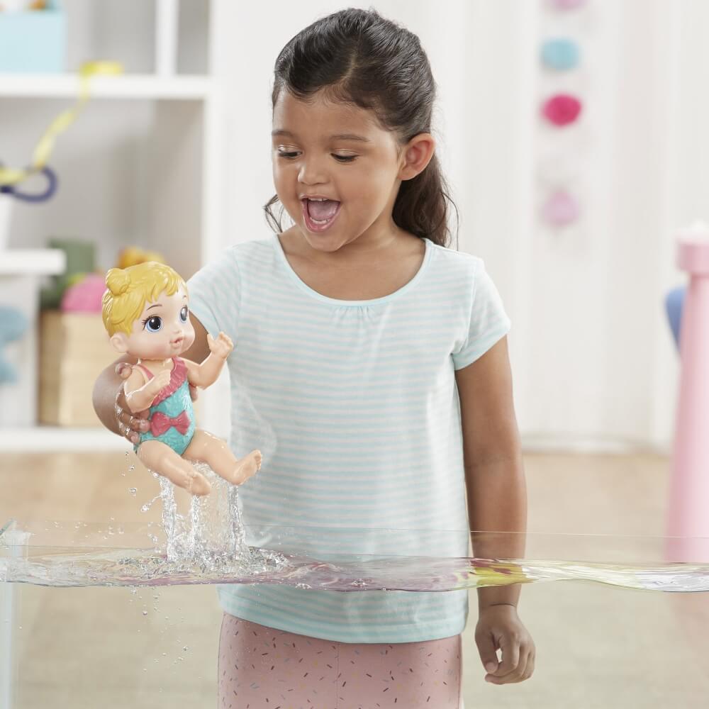 Baby Alive Splash 'n Snuggle Baby Blonde Hair in water