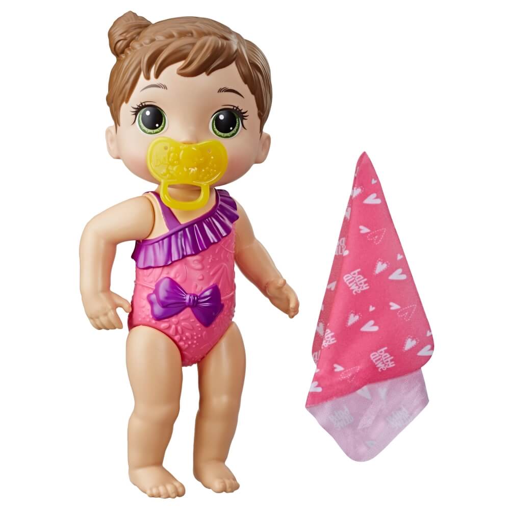 Baby Alive Splash 'n Snuggle Baby Brown Hair