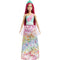 Barbie Dreamtopia Royal Doll With Dark-Pink Hair Wearing Removable Skirt, Shoes & Headband