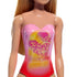 Beach Barbie Doll With Blond Hair Wearing Pink Palm Tree-Print Swimsuit