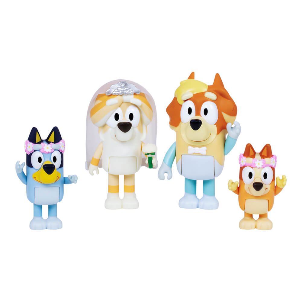 Bluey Wedding Time! Series 11 4-Pack Figure Set – Maziply Toys