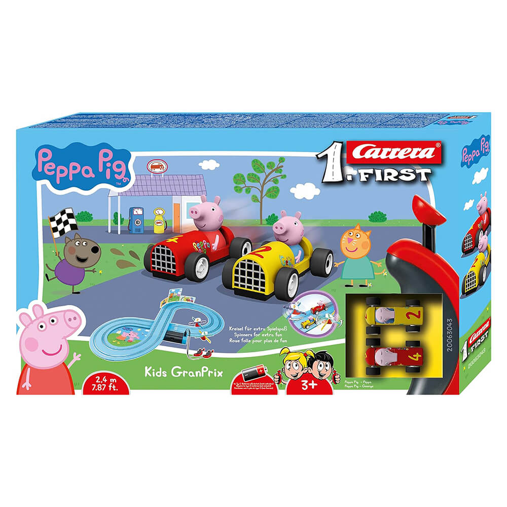 Carrera FIRST Peppa Pig Kids GranPrix 1:50 Scale Slot Car Racing Set Box