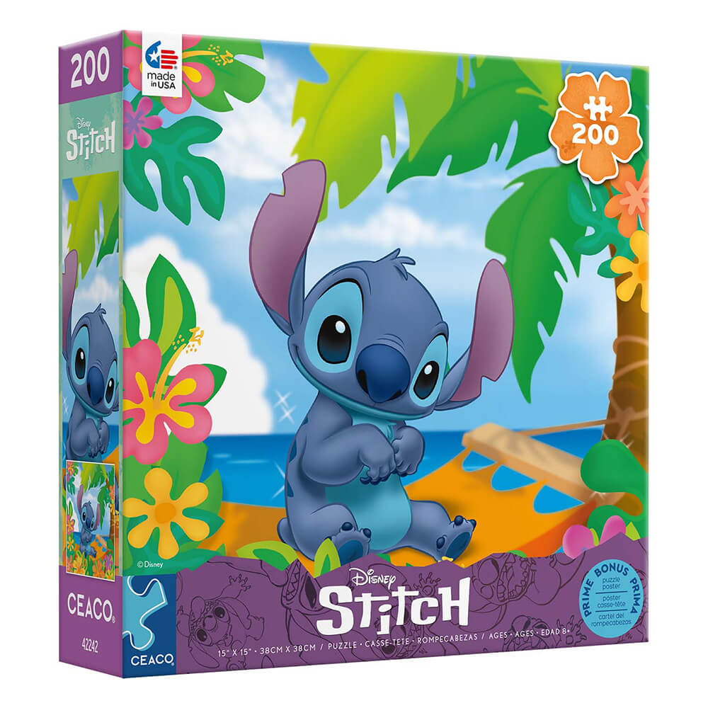 Ceaco Disney's Stitch Flower Power 200 Piece Jigsaw Puzzle