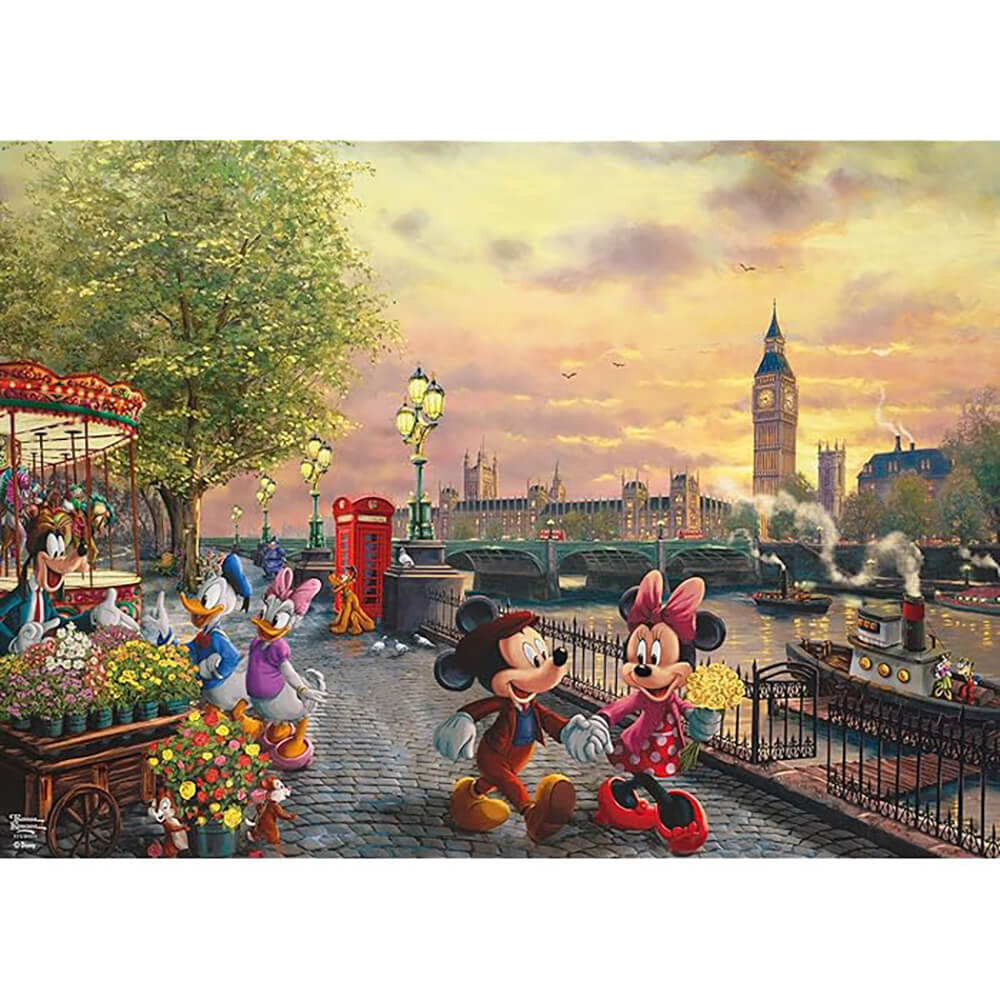 Ceaco Thomas Kinkade Disney's Mickey and Minnie in London 1000 Piece Jigsaw Puzzle