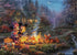 Ceaco Thomas Kinkade Disney's Mickey and Minnie Sweetheart Campfire 1000 Piece Jigsaw Puzzle