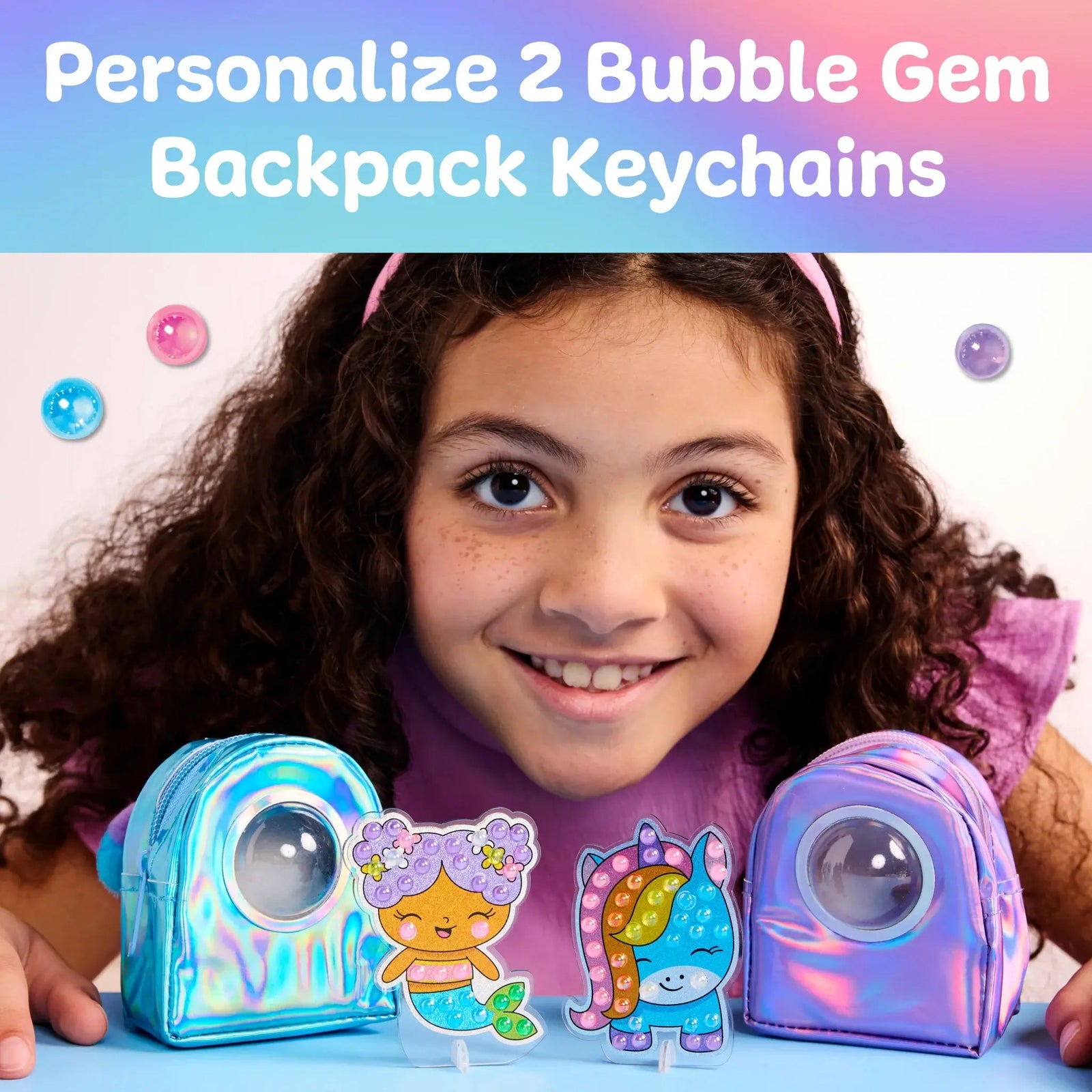 Creativity for Kids Bubble Gems Backpack Key Chains Kit