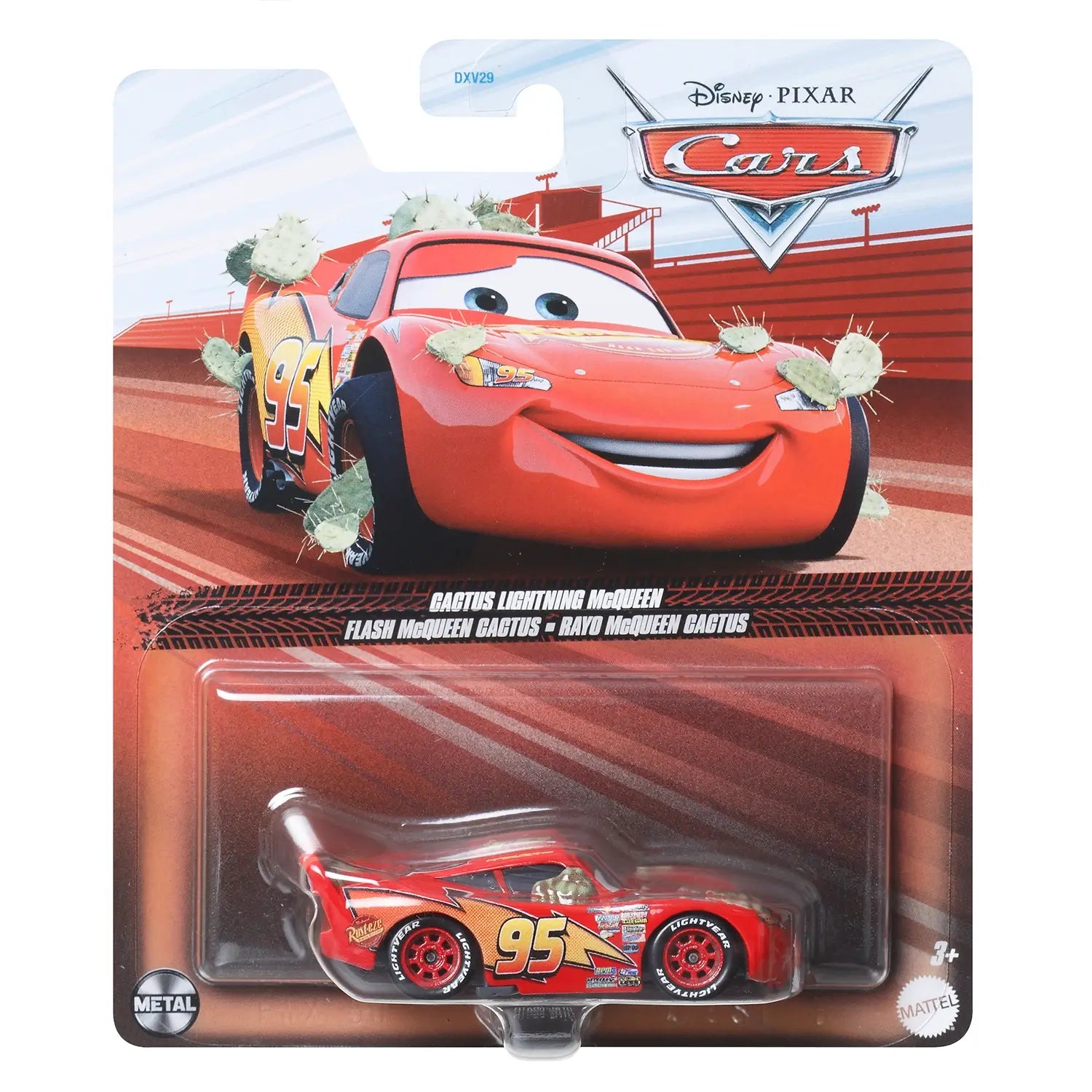 Disney Pixar Cars Cactus Lighning McQueen Diecast Vehicle package