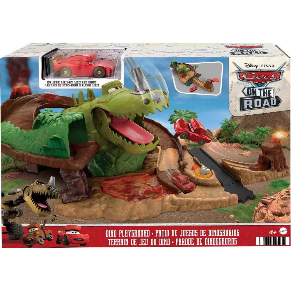 Disney Pixar Cars On the Road Dino Playground Playset packaging