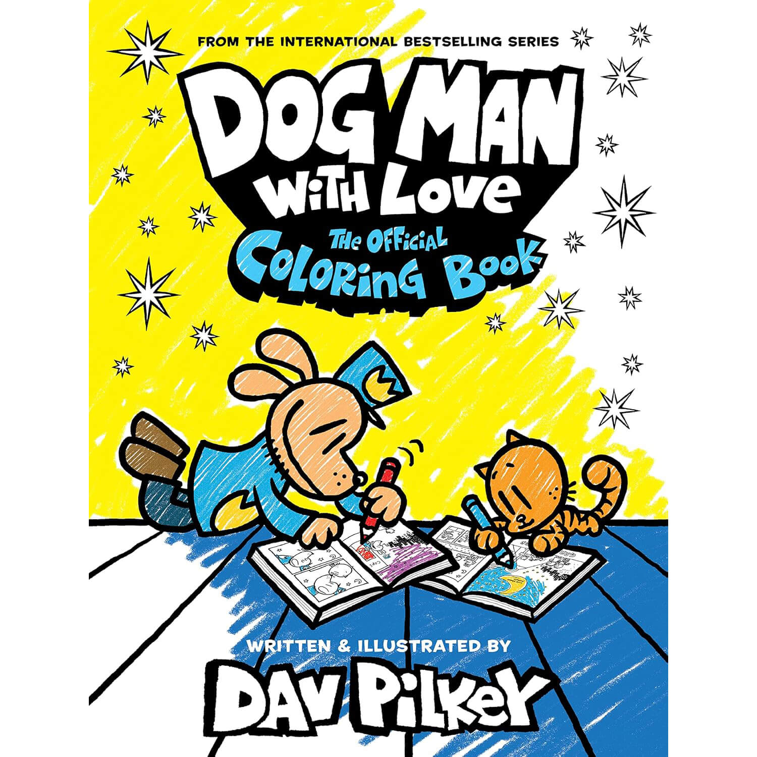 Dog Man with Love: The Official Coloring Book Cover