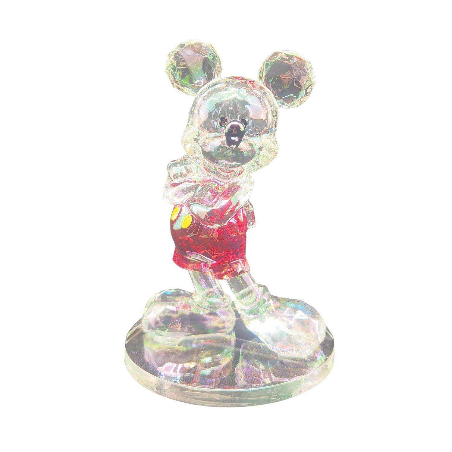 Enesco FACETS Disney Mickey Mouse Iridescent Acrylic Collectible Figurine