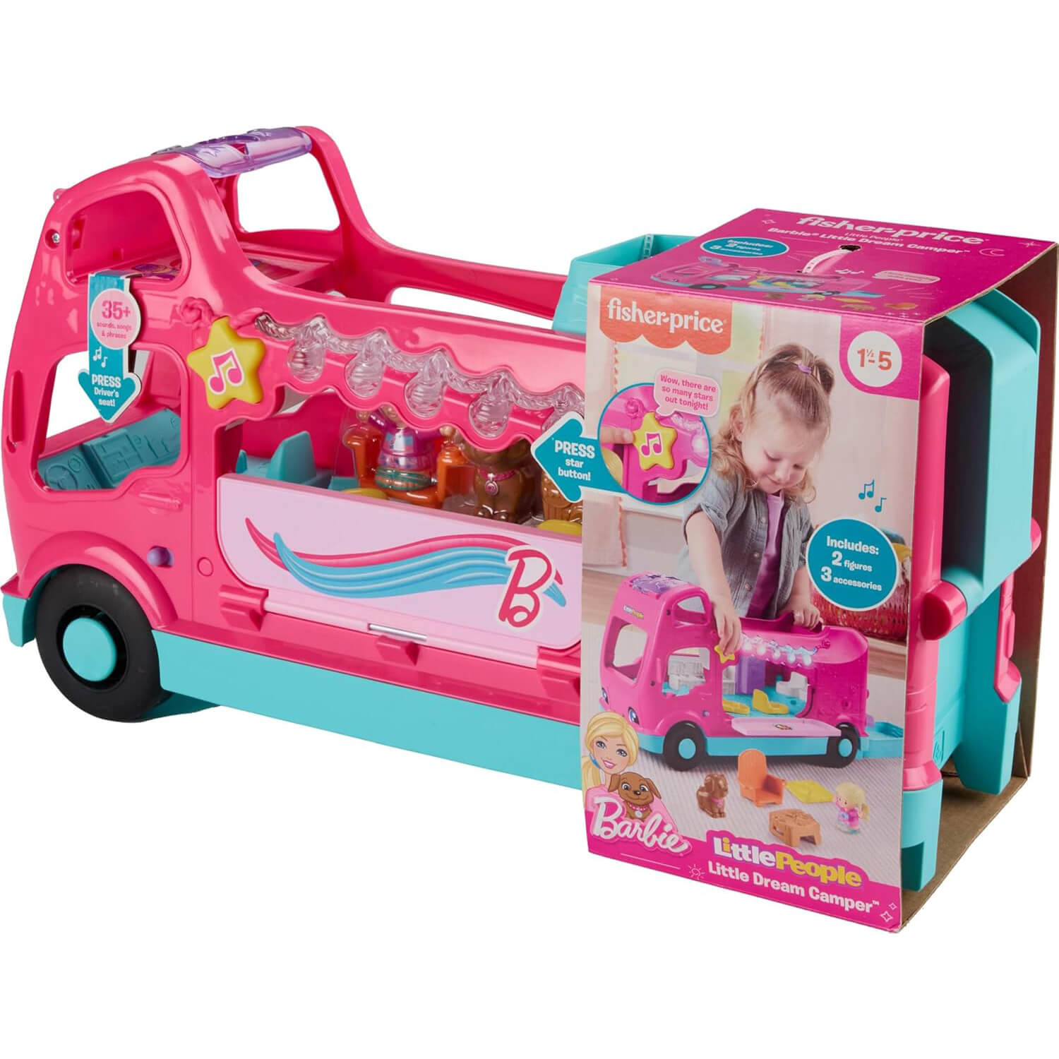 Fisher-Price Little People Barbie Little Dream Camper RV Playset packaging