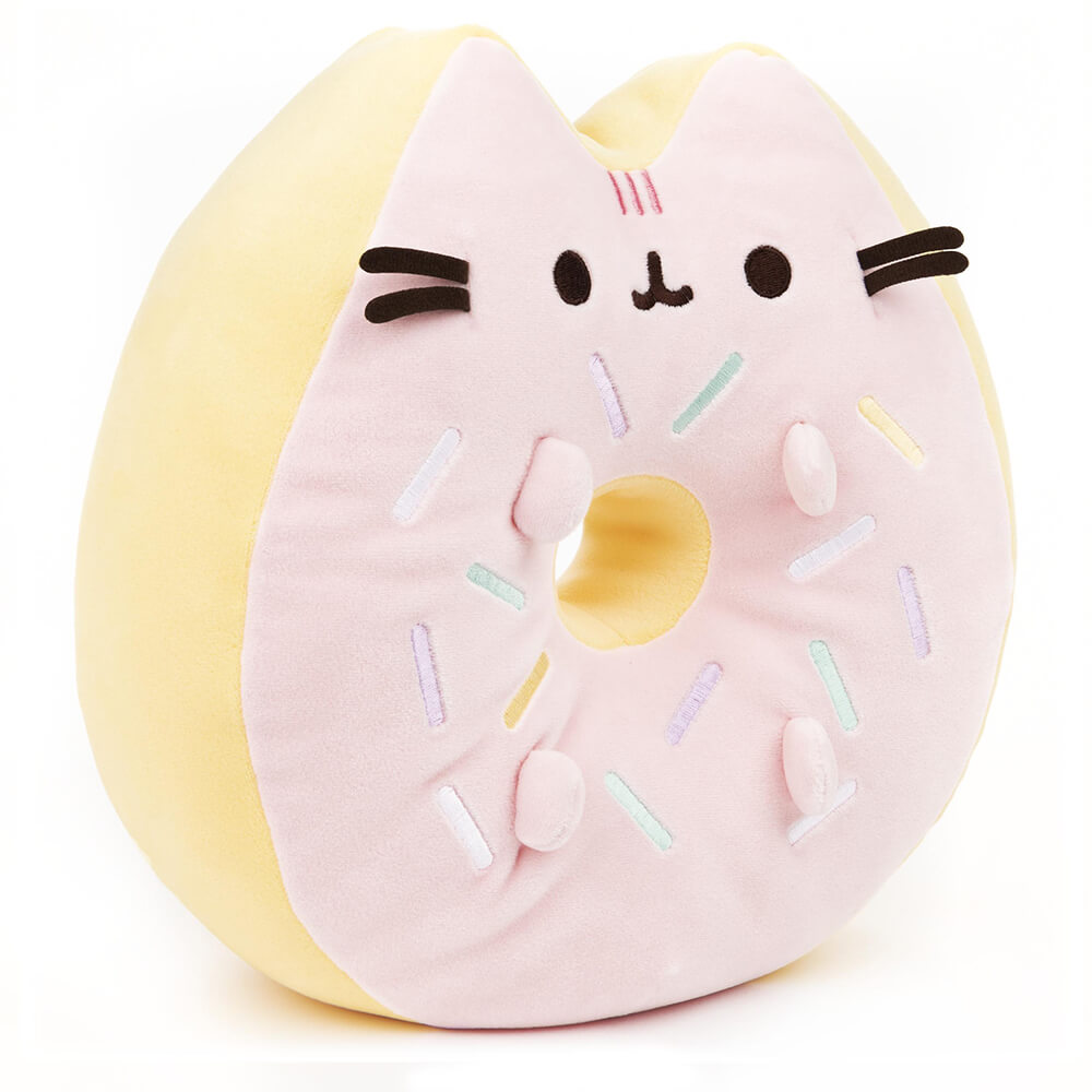 right side view Gund Pusheen Sprinkle Donut 12 Inch Plush