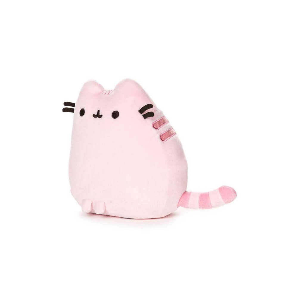 Side view image Gund Pusheen Squisheen Sitting Pose Pink 6 Inch Plush