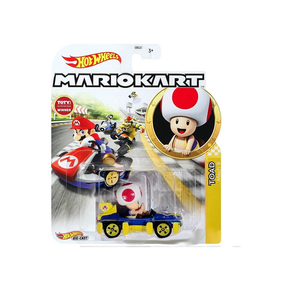 Hot Wheels MarioKart Toad Mach 8 Vehicle